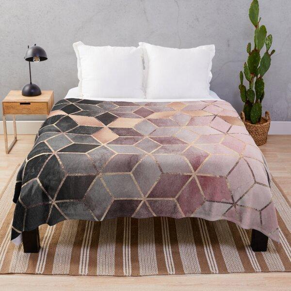 Soft and Gradual Change of Color Cube Blanket Lunch Break Thermal Blanket Sheet Bedspread Flannel Blanket