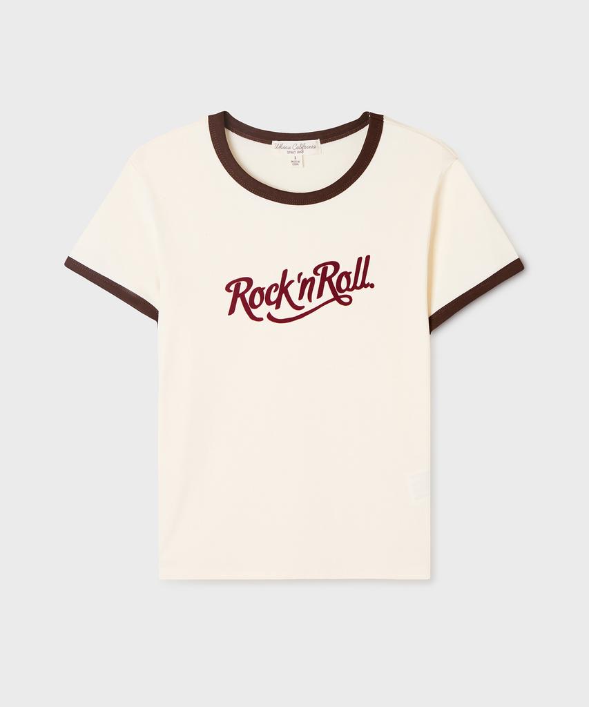 Футболка в стиле рингер с надписью WHO.A.U Rock(F) / Whrag3721F