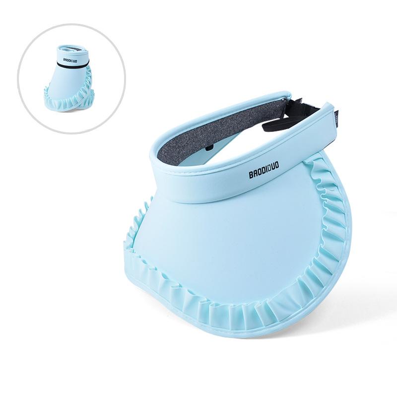 Новая летняя кружевная шляпа с широкими полями и пустой макушкой для родителей и детей, шляпа с защитой от УФ-лучей, женский универсальный солнцезащитный козырек