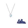 Swarovski Gema 520 Cubic Zirconia Rhodium Plated Necklaces Women's Blue 5653008