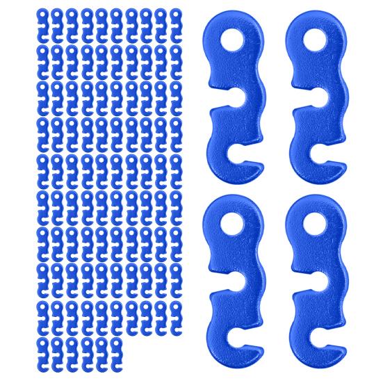 20/48/80/100Pcs Aluminum Alloy Guyline Cord Adjuster Tent Tensioner Heavy Duty Outdoor Camping Hiking