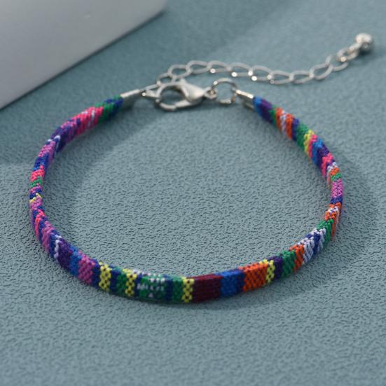 Плетеный браслет Бохо Этнический Тканый Регулируемый Геометрический Декоративный Подарок Женщинам Красочный Веревочный Браслет Аксессуары для Запястья для Повседневной Носки