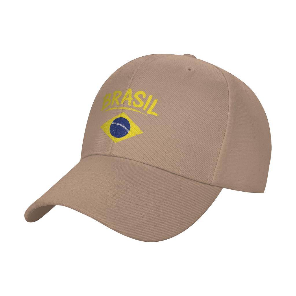 Brasil with Brazilian Flag Baseball Cap UnisexTeens Print Hip Hop Hats Summer Classic Tennis Skate High Quality Snapback Cap