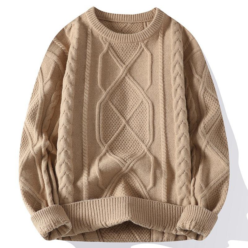 Hot Sale, Autumn and Winter New Casual Crew Neck Sweater Bottom Knitted Sweater Large Size Loose Sweater