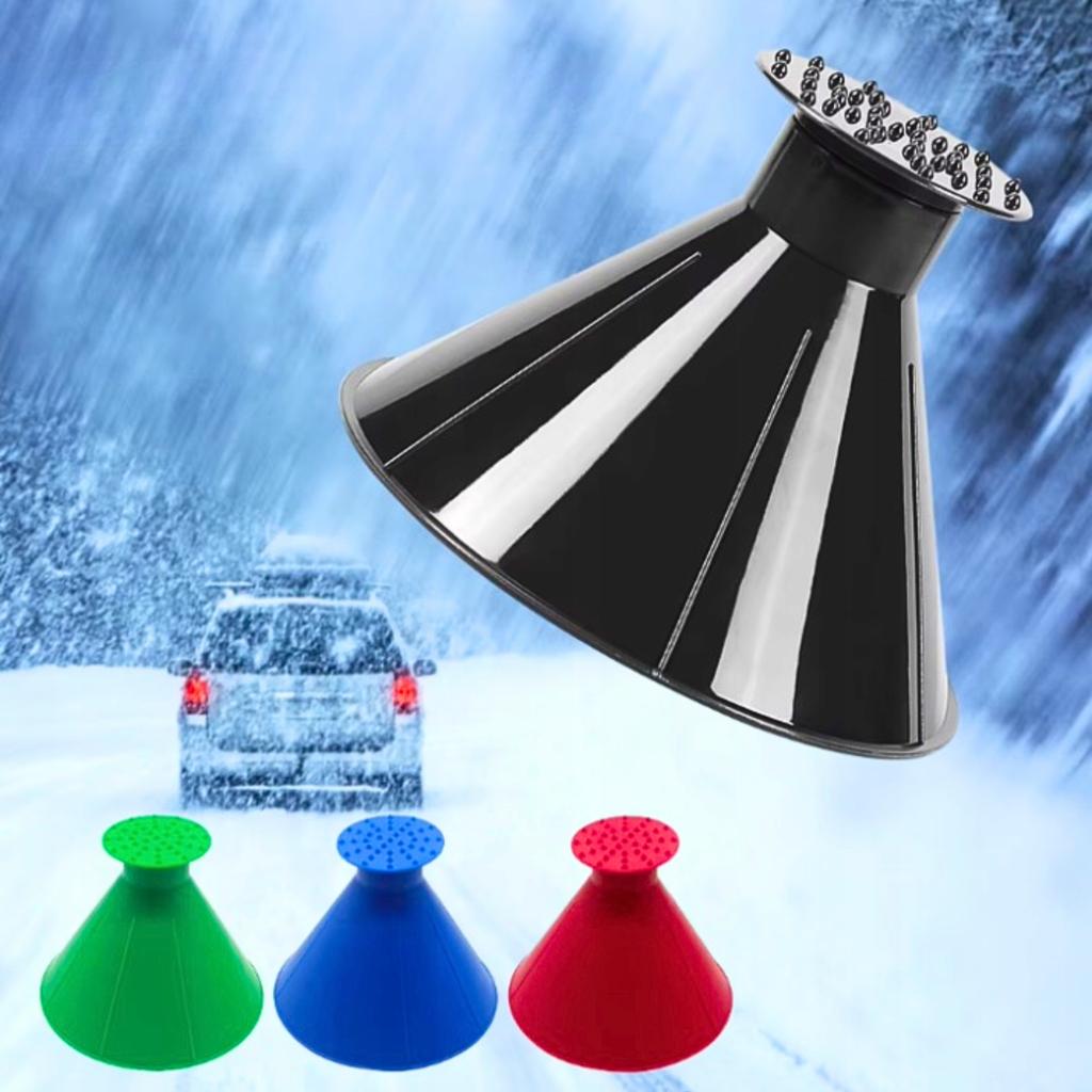 Conical Ice Scraper For Cars 2 In 1 Plastic + Funnel