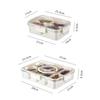 Поднос для сервировки с 4/8 отделениями и крышкой, поднос для овощей, переносная коробка для закусок, пищевой контейнер для печенья, конфет, фруктов, орехов