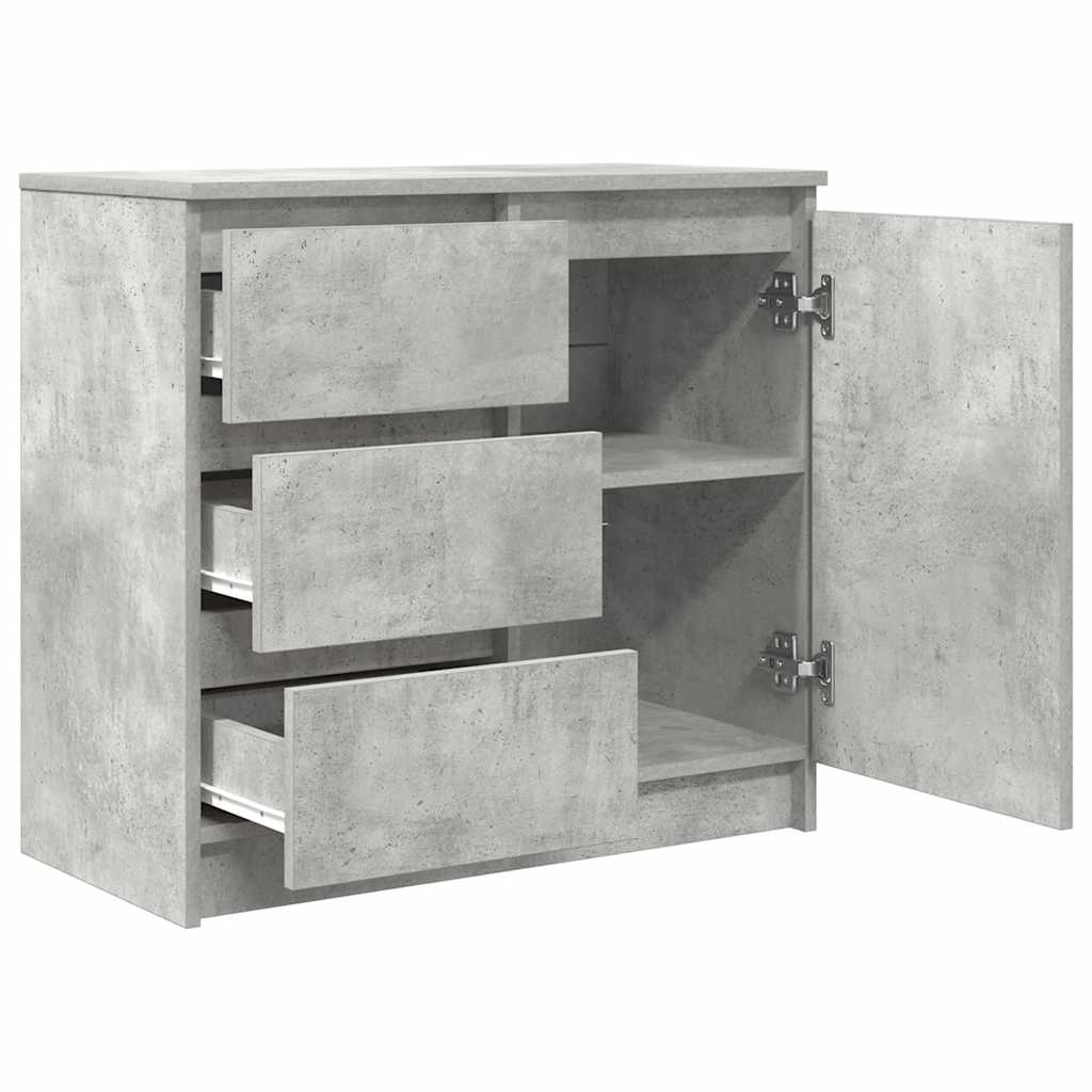 Sideboard with Drawer Concrete Grey 71 x 35 x 65 cm Engineered Wood