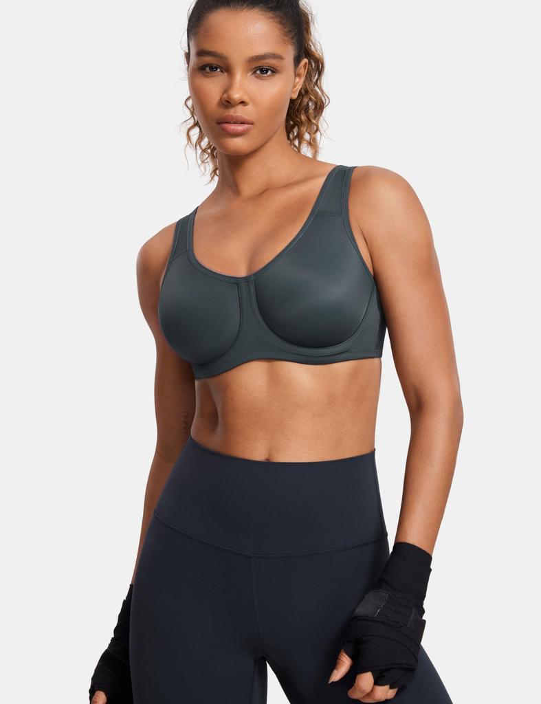 Sports No Large Size Fitness Molded Melanite F75 [SYROKAN] Women's Bra, Bounce, Underwired, Bra, Wear, Cup, Plain,