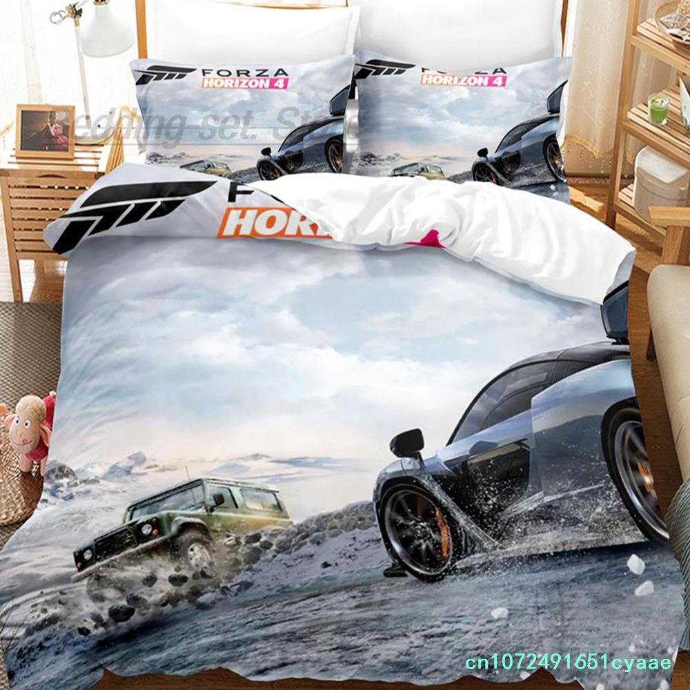 Постельное белье Forza Horizon Комплект Single Twin Full Queen King Size Постельный комплект для спальни взрослого и ребенка Комплекты пододеяльников 3D-печать Спортивный автомобиль