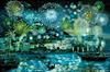 Epoch 2016 Very Small Piece Jigsaw Puzzle Marine Art Amalfi Night x 75 Includes and point Co., Ltd. Illustration/Art (50 cm) 23-723s glue, spatula,