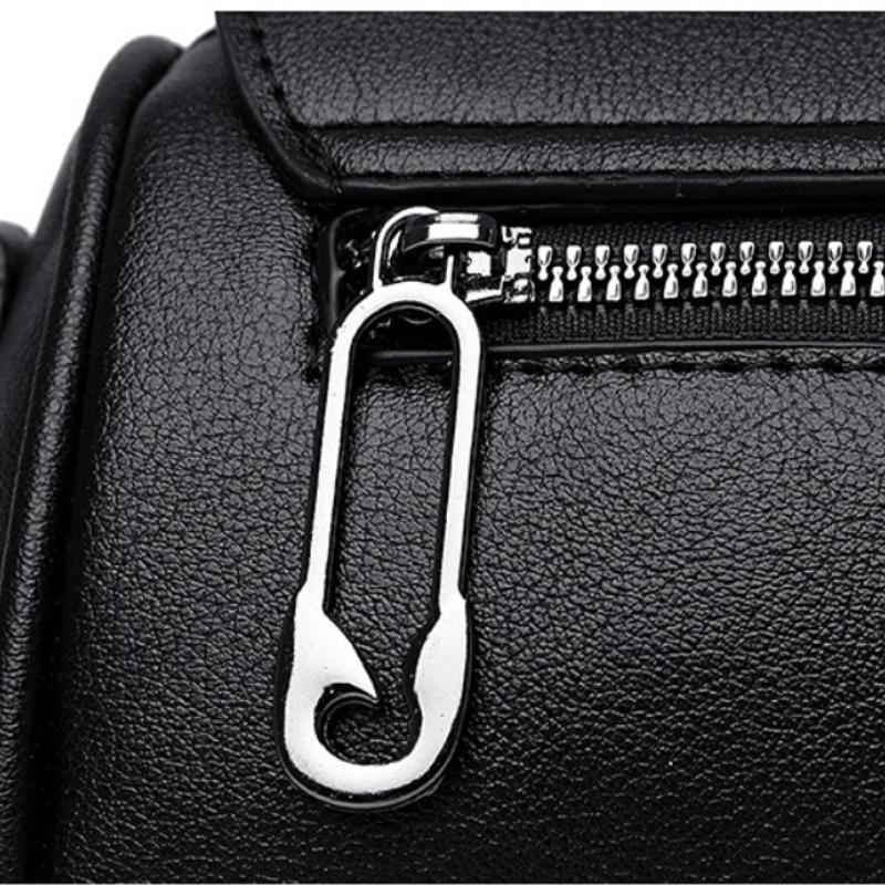 Маленькая сумка из мягкой кожи Женская одноплечевая сумка-мессенджер Новая универсальная женская однотонная сумка Сумка-цилиндр CLE