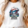 Футбол 2026 Футболка, Североамериканская Футболка для Футбола, Футболка для Фаната Футбола, Футболка с Графикой Дня Матча, Подарок Любителю Футбола