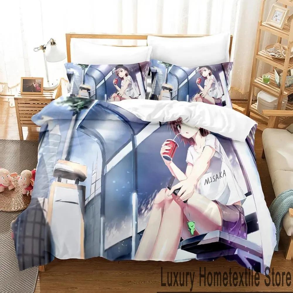 Misaka Mikoto A Certain Magical Index Railgun Комплект постельного белья для мальчиков и девочек Twin Queen King Size Пододеяльник Наволочка Кровать для мальчиков и взрослых