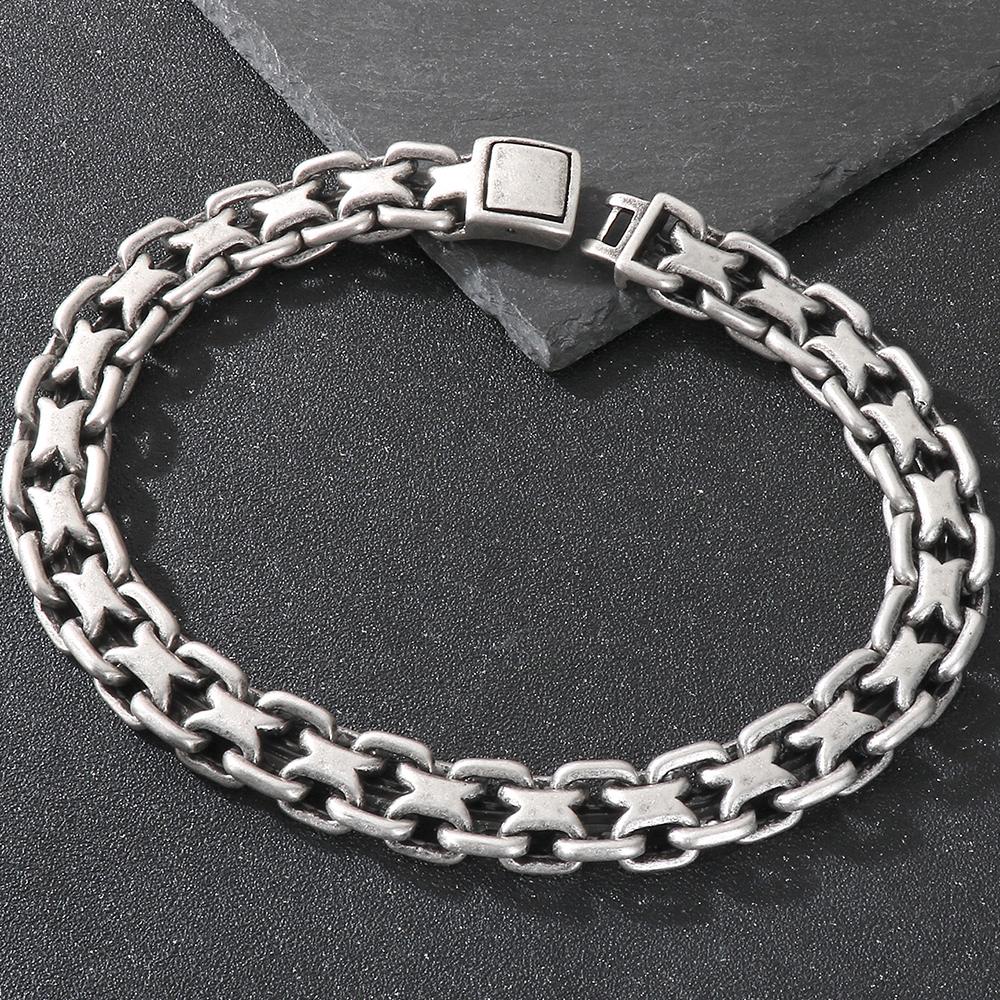 Vintage 50CM Long 20MM Width Choker Necklace Man Solid Polished Matte Stainless Steel Link Chain Necklaces for Men Male Jewelry