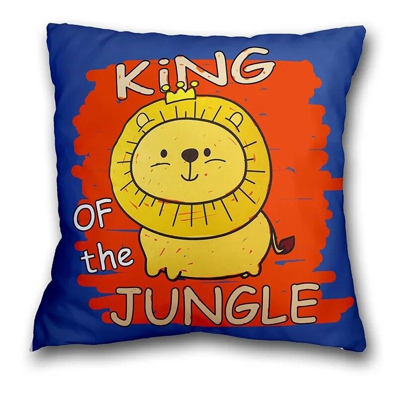 Office Seat Cushion Pillow Cartoon Cute Animal Pattern Print Pillow Case Bedroom Bay Window Cushion