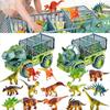 Colorful Dinosaur Trucks Triceratops Tyrannosaurus Figure For Kids' Playtime Fun