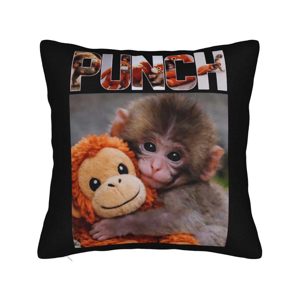 Team Punch Baby Monkey Punch Pillowcase Printing Polyester Cushion Cover Gift Pillow Case Cover Bed Square 45X45Cm