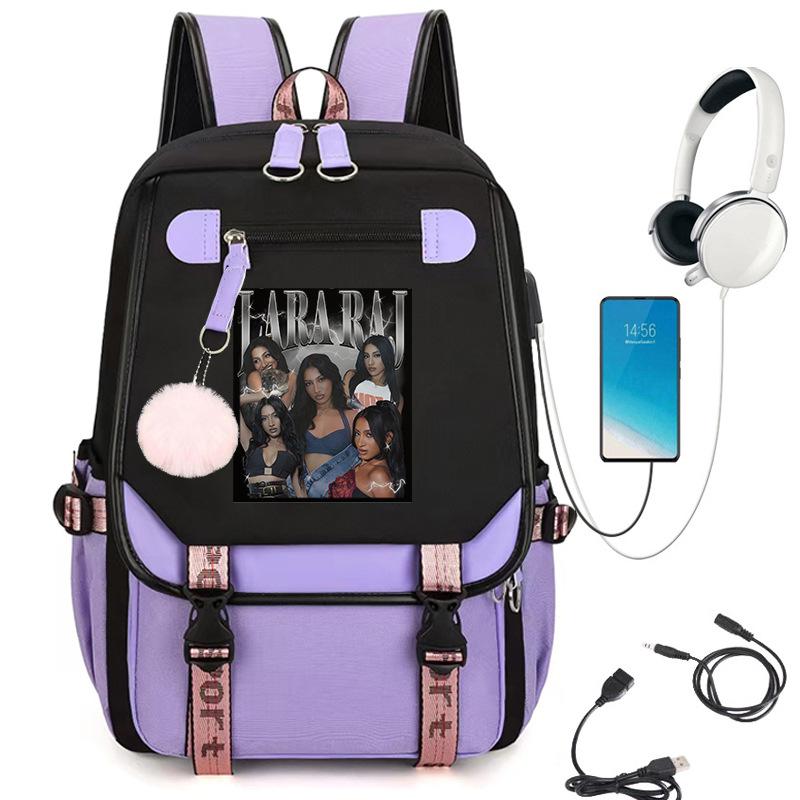 KATSEYE Girl Group Print Backpack Large Capacity Student Bookbag Campus School Casual Travel Rucksack 60123-2