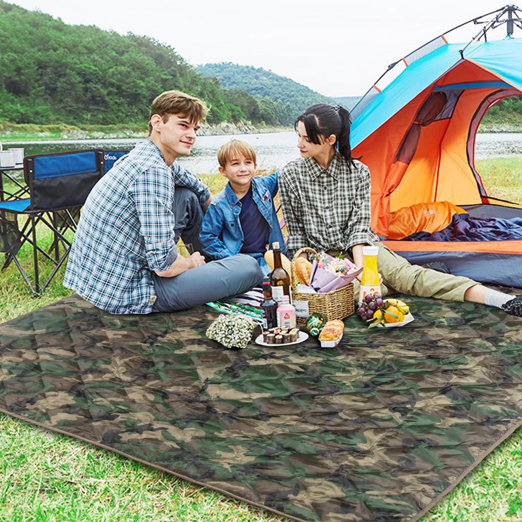 MENFLY Camouflage Camping Quilt Portable Camp Accessories Picnic Thermal Blanket Ultralight Travel Sleeping Mattress Tourist Mat