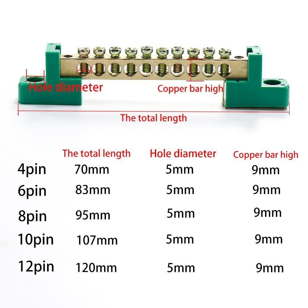 Copper Screw Terminal Block Distribution Box Connection Copper Terminal Blocks Wiring Terminal Practical Electrical Supplies