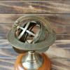 Engraved Brass Armillary Globe – Vintage Decorative 12.7 Cm Sphere