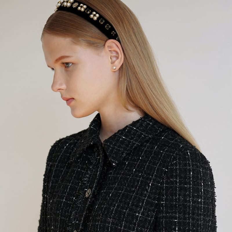 LUDE Принцесса Бархатная Жемчужная Повязка для Волос _ 3 цвета