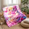 Stuffed Animals and Color Balls Theme blanket Lightweight Warm Flannel Blanket Decorative Throw Blanket for Home Decoration