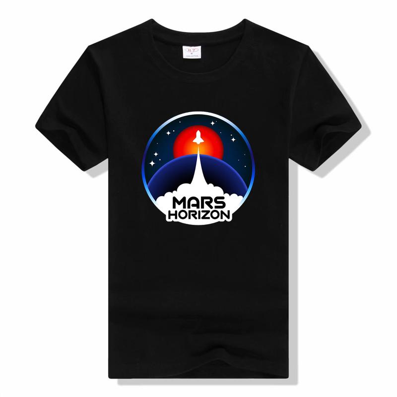 Space Explorers Occupy Mars Unisex T Shirt Fashion Graphic Unisex Summer Short Sleeve Cotton Harajuku Unisex T Shirt Loose Fitting Letter Tees