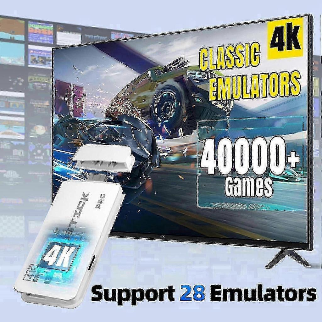 Wireless Retro Game Console with 40,000 Built-in Classic Games, 4K HDMI TV Output, 2.4G Wireless Controller, 64G Nostalgic Game Stick Yaoy Sty-1