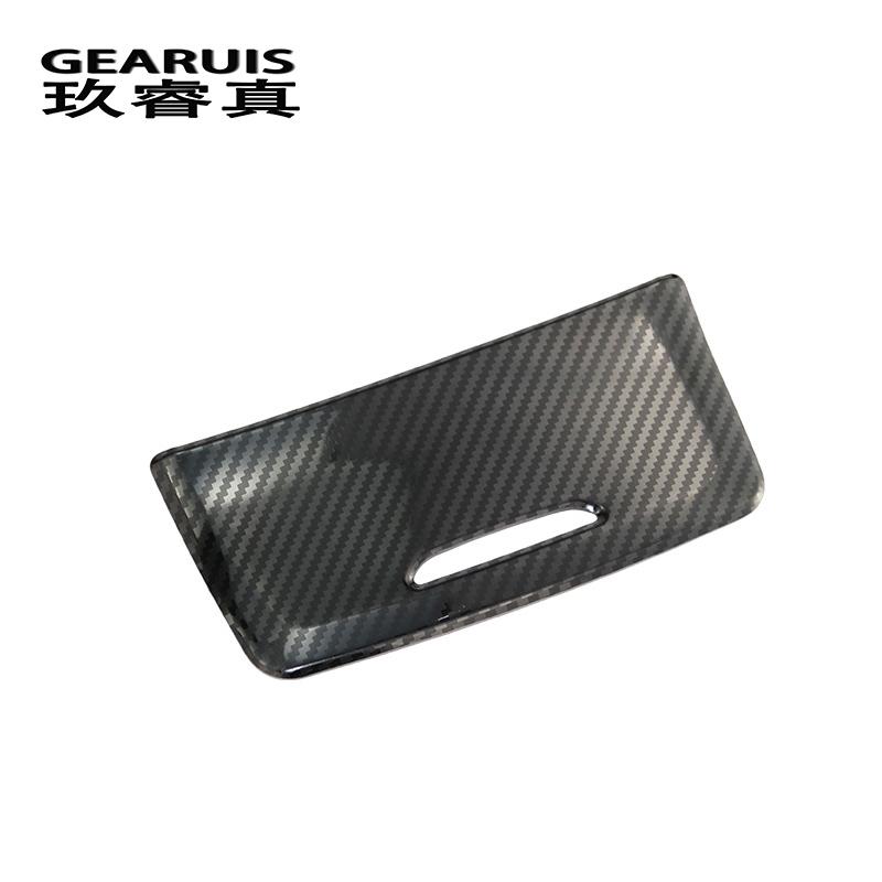 Углеродное волокно, автомобильный Стайлинг, ящик для хранения центральной консоли, декоративные наклейки на панель для Mercedes Benz CLA GLA A Class W117 W176