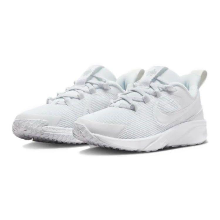 Nike Детские кроссовки Star Runner 4 PS Triple White Pure-Platinum DX7614-100