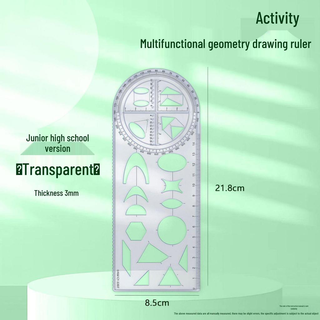 Многофункциональная вращающаяся на 360° линейка для учеников начальной и средней школы - Многоцелевая для математики и геометрии