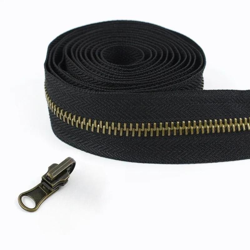 1/2/3/5M Meetee №5 Металлическая молния на катушке с бегунками для сумки, обуви, куртки, декоративная застежка-молния по метрам, DIY, ремонт, швейные аксессуары