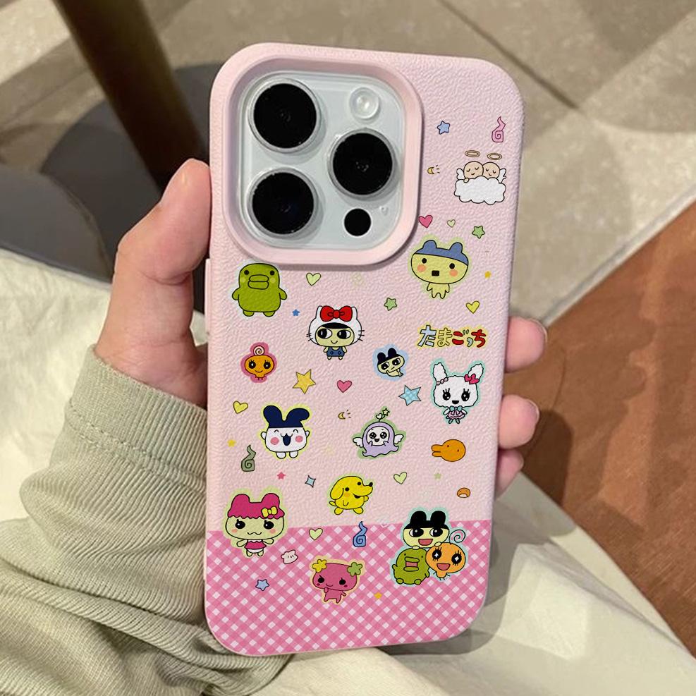 Чехол для телефона Tamagotchis с узором из кожи личи для Samsung A57 A36 A26 A07 A55 A35 A16 A06 A54 A34 A25 A24 A15 A14 A05S A05 4G 5G