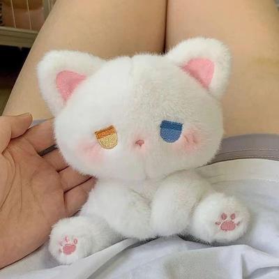 15см Милая Плюшевая Игрушка Эмо Кот Мягкая Плюшевая Кукла Животное Милое Украшение Игрушка для Сна Сопровождение Подарок на День Рождения для Детей