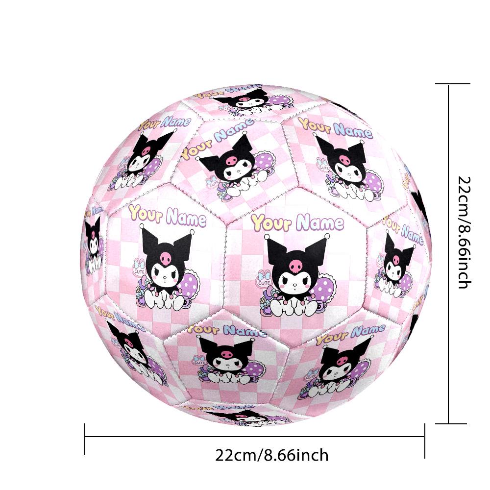 Custom Text Size 5 Soccer Ball, Standard Match Football For OutdoorKuromi