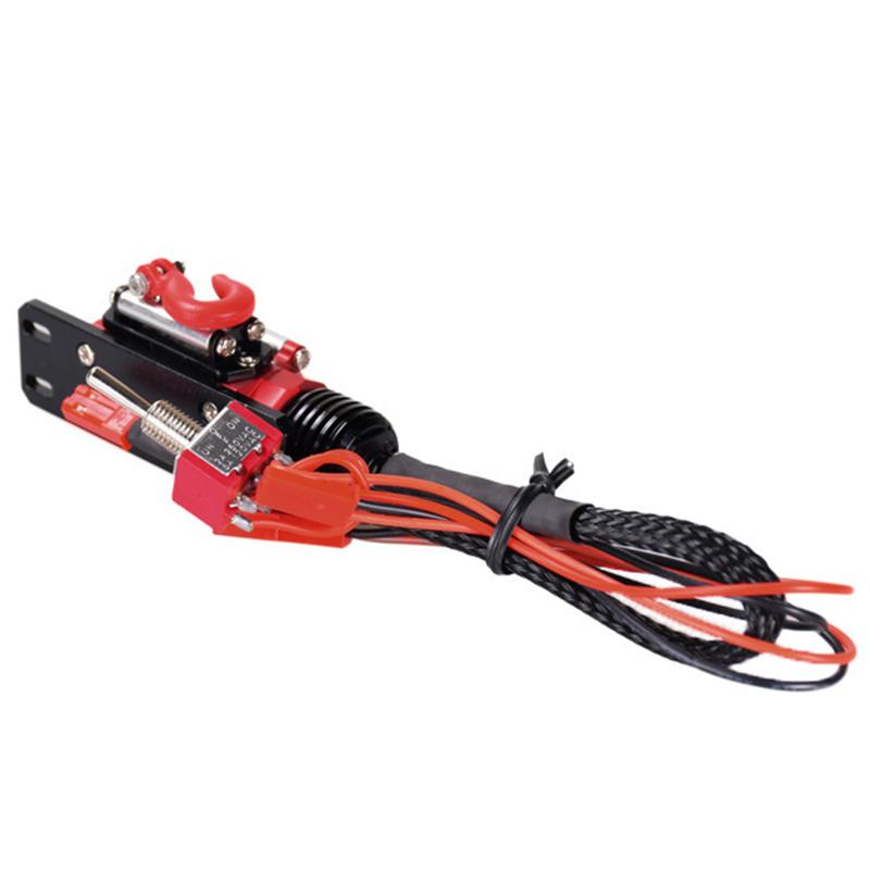 Electric Car Winch With Steel Rope Hook,Universal Remote Control Car Climbing Car Off-Road Vehicle,RC Accessory,RC Car Winch
