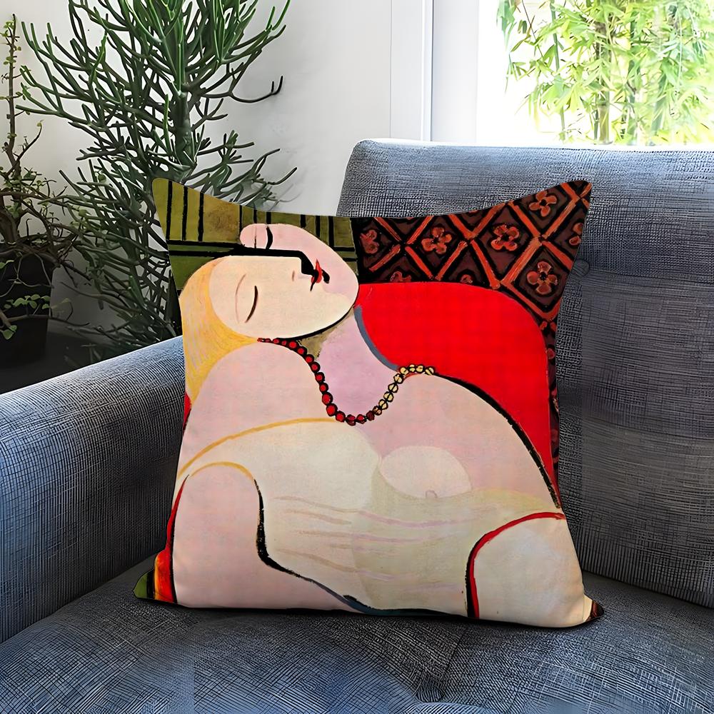 P-Picasso Арт Наволочка Удобная Двусторонняя Наволочка Идеально для Автомобиля Дивана Спальни и Не Только