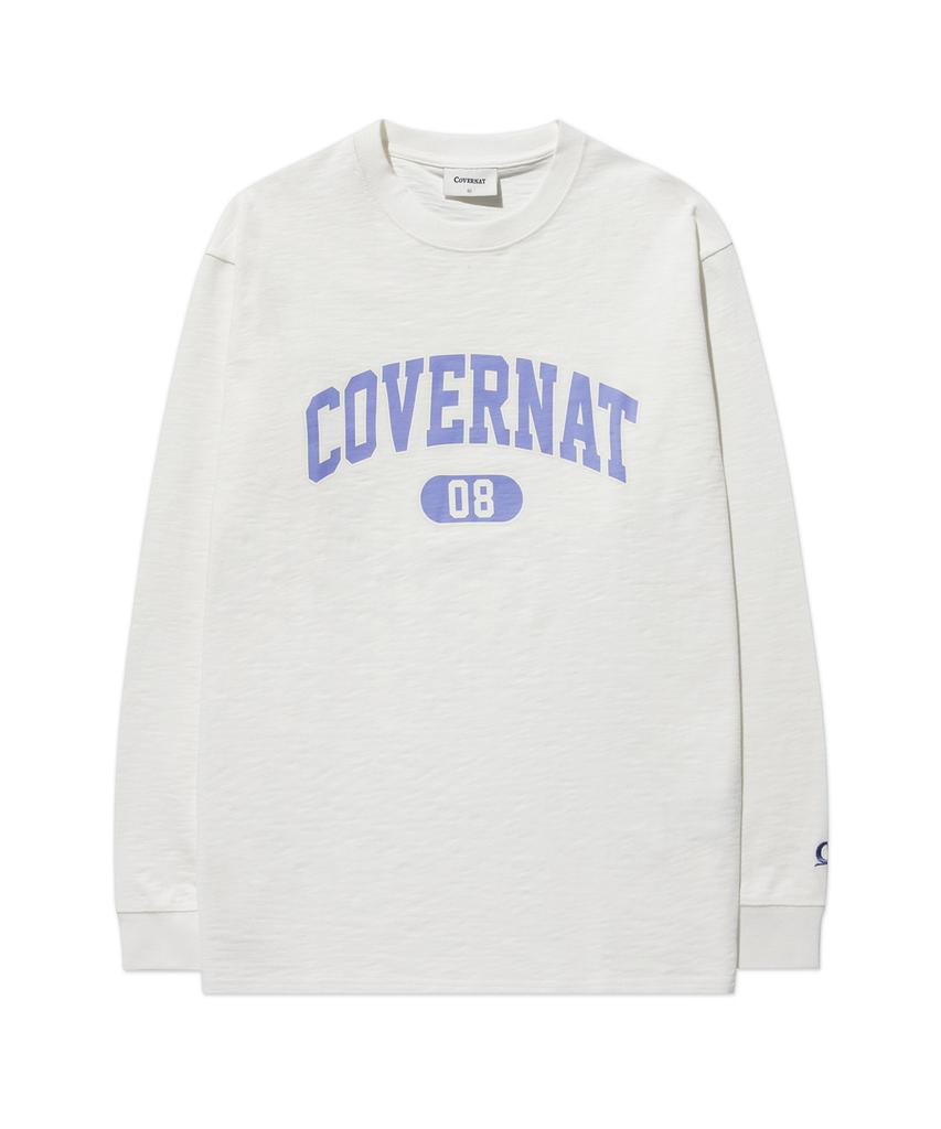 COVERNAT Slub Arch Logo Long Sleeve White