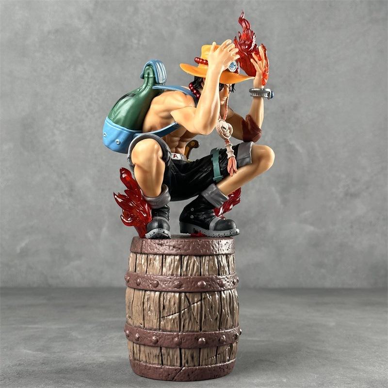 33 см One Piece Огненный Кулак Портгас Д. Эйс Сидит На Бочке Сменная Голова Рука Аниме Фигурка Действия Коллекционная Декор Подарок