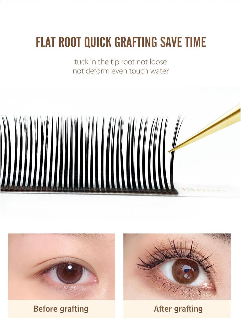 NATUHANA 5D Super Soft Fairy Lash Extensions - Non-Scattering Multi-Pick Single Strands.