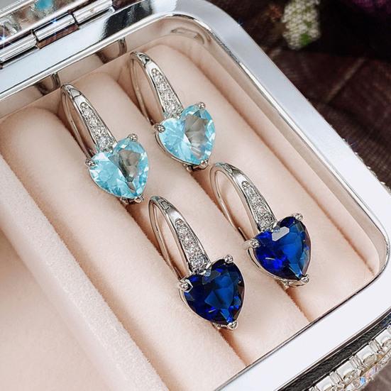 1 пара роскошных романтических сережек для пирсинга на спине в форме сердца с цирконием, висячие серьги для вечеринки