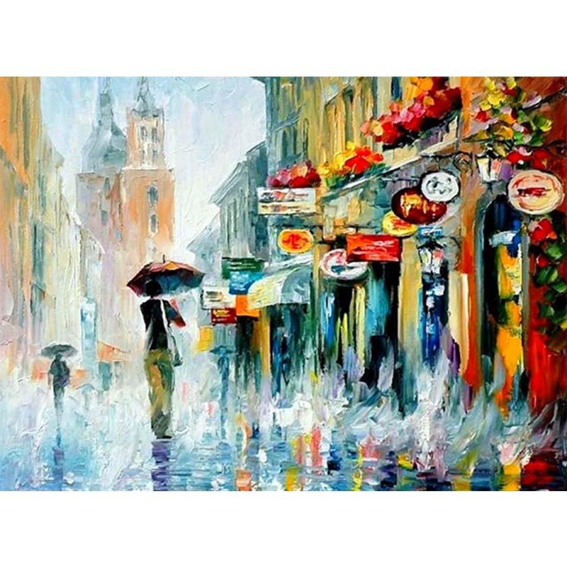 5D DIY Diamond Painting Street View Diamond Embroidery Full Mosaic Kits Cross Stitch Home Decor Handmade Gifts