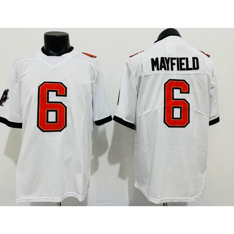 Mens Tampa Bay Buccaneers 6 Baker Mayfield NFL Football Jersey Breathable Embroidered Performance Sportswear