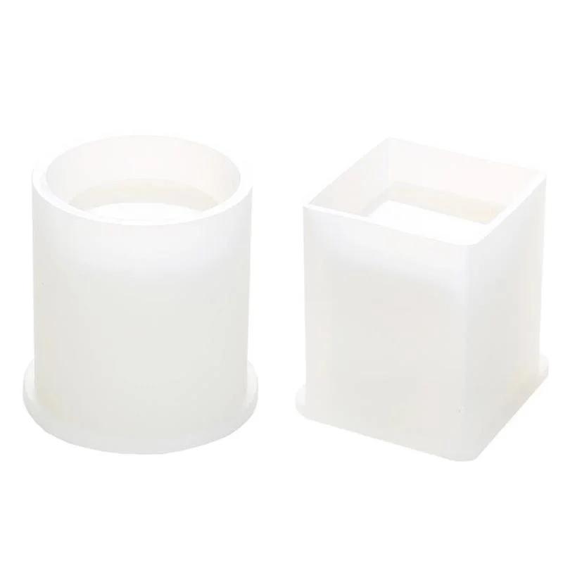 2 шт./комплект, новая прозрачная силиконовая форма, сухоцвет, смола, декоративное ремесло, держатель для ручек, формы для хранения, смоляные формы для ювелирных изделий