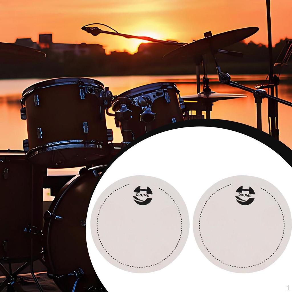 2 x Барабанная одинарная педаль Самоклеящаяся Профессиональная Диаметр 2,6 дюйма Аксессуары для бас-бочек Барабанная пластина