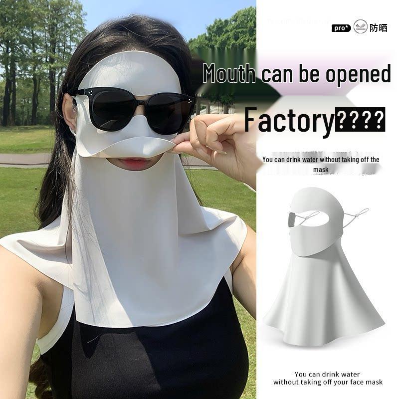 Женская летняя маска для лица и шеи с защитой от УФ-излучения, 3D-солнцезащитный facekini для вождения