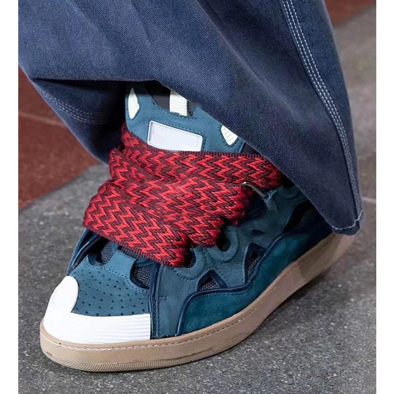 Модные кроссовки на толстой подошве для пап и мам 2025 Лето Осень На шнуровке Массивные кроссовки Повседневная обувь для скейтборда Смешанные цвета Спортивная обувь