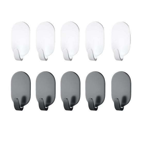 10 шт. настенных крючков, не требуется сверление, отличная липкость, органайзер для прачечной, грузоподъемность 11 фунтов