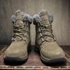 Winter Snow Boots Super Warm Plush Men's Boots High Top Motorcycle Boots Outdoor Sneakers Anti-Slip Men Hiking Boots Big Size 46